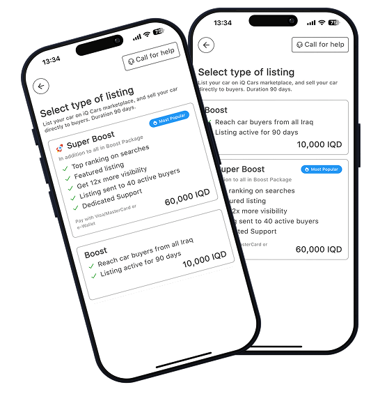 Step 5: Select the package for your listing & pay