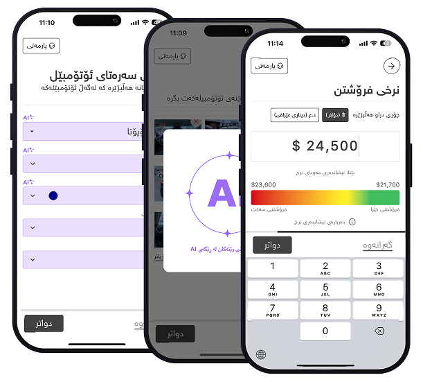 Step 3: ئۆتۆمبێلەکەت بۆ فرۆشتن دابنێ بە بەکارهێنانی زیرەکی دەستکرد